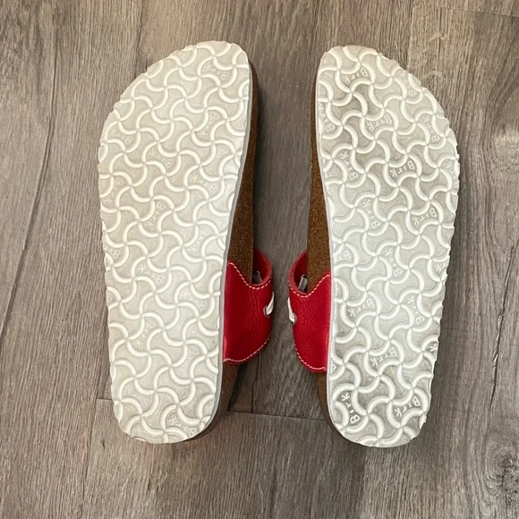 Birkenstock Red Pappillio Thong Sandals Size 9 - Picture 4 of 4